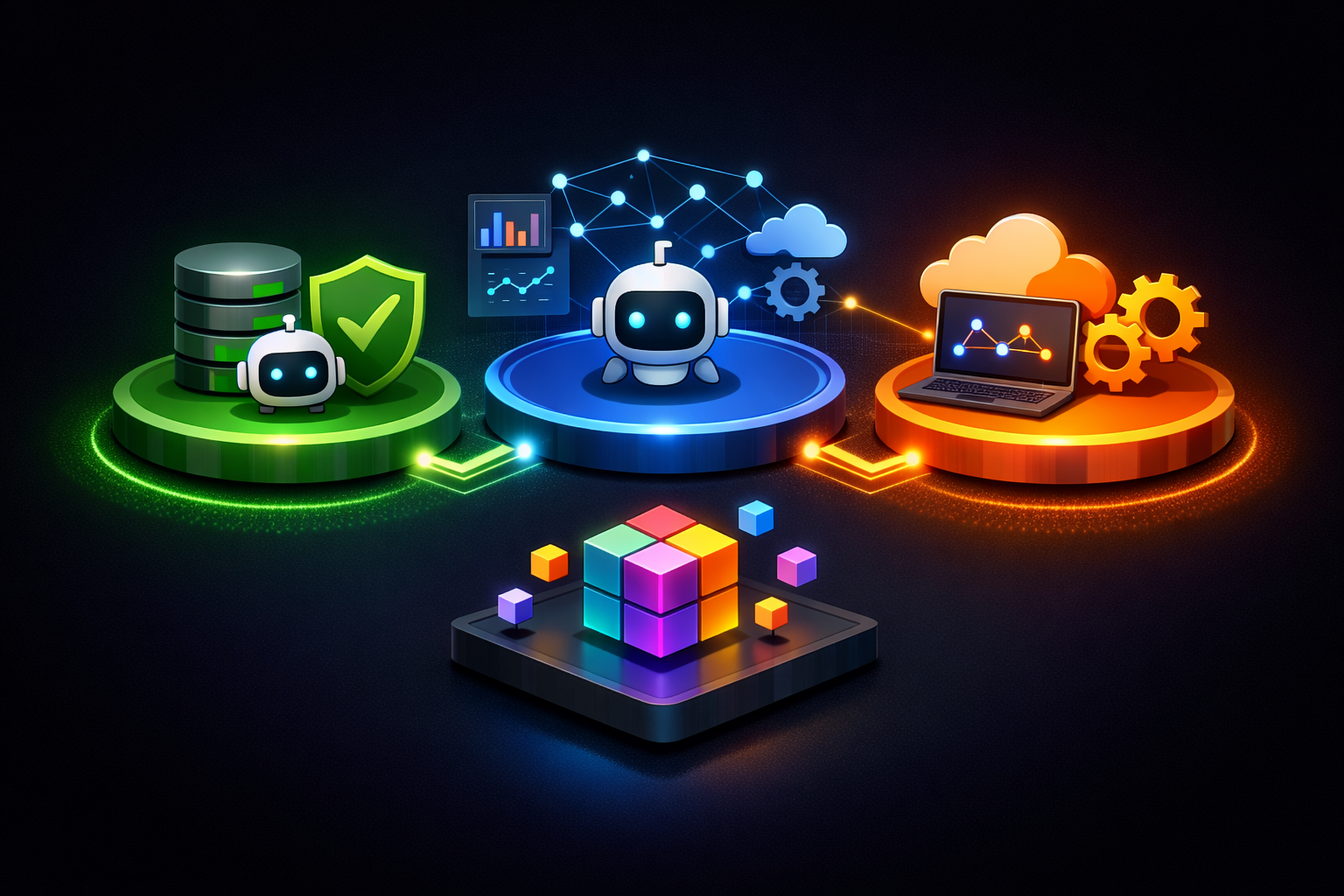 Deciding agent placement on purpose: some agents inside the data platform, others in their own orchestration layer