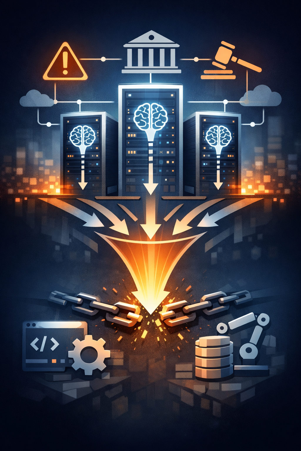 AI coding tools kept as swappable components inside an engineering pipeline the business controls
